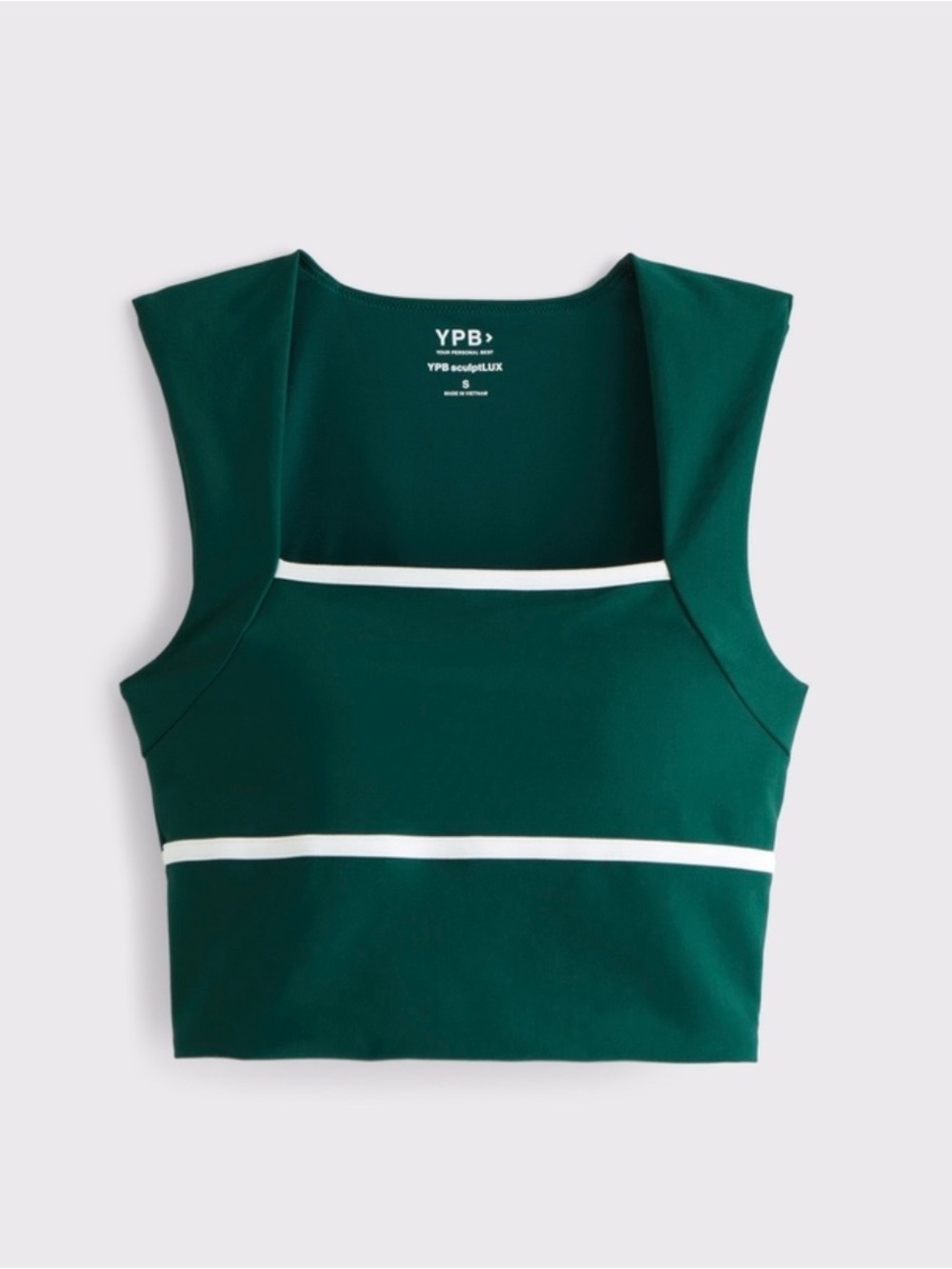 Abercrombie & Fitch Ypb Sculptlux Portrait Tank In Pine NWT Sz M